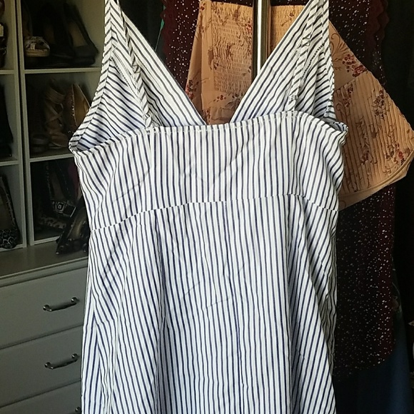 Blue stripped midi dress - Picture 3 of 4